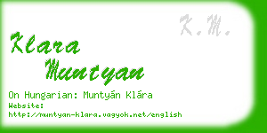 klara muntyan business card